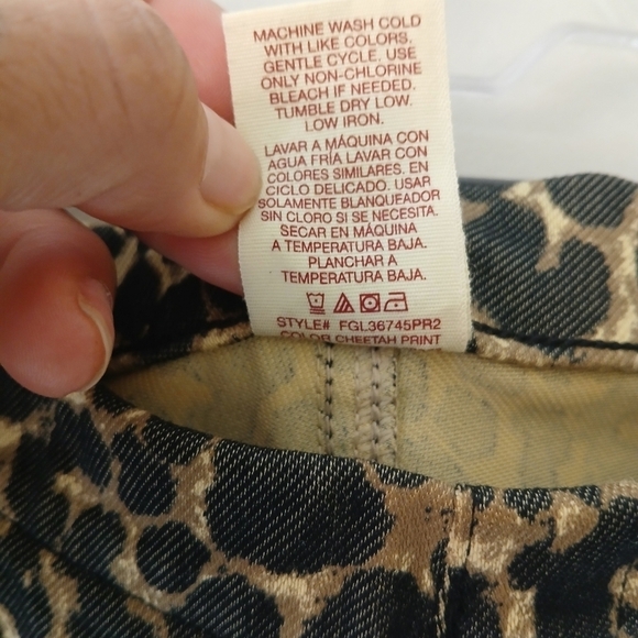 (#300) Women's Faded Glory Leopard Print Leggings Size 16-18 (XL) - Picture 5 of 9